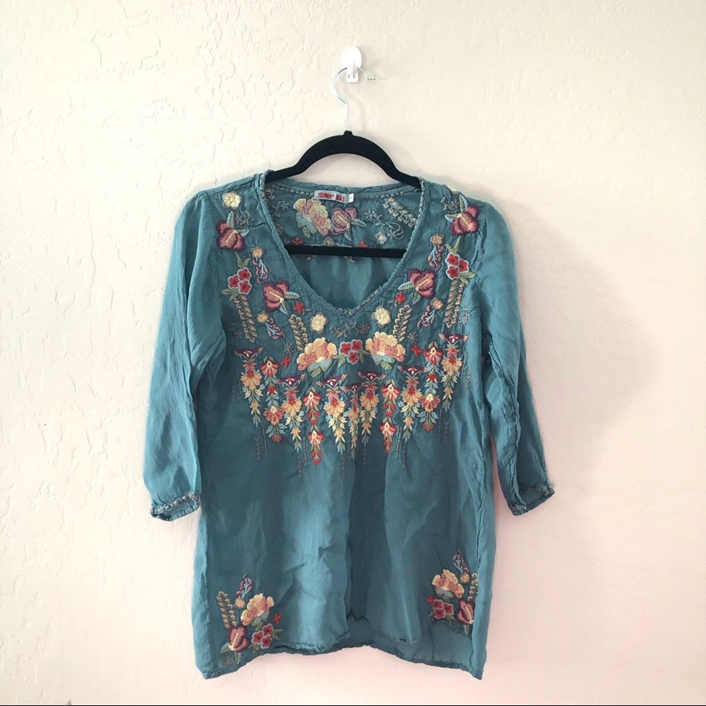 Johnny Was Embroidered Blouse